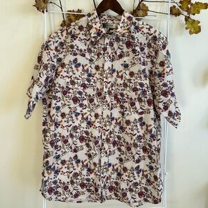 Isabel Marant floral shirt pearl snap buttons off white